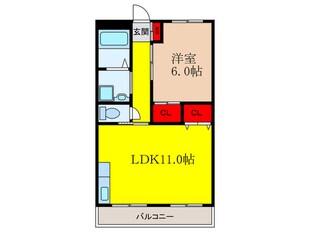 西田マンションの物件間取画像